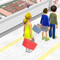 超市插队小游戏(supermarket rush 3d)